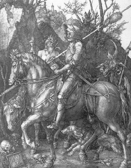 Albrecht Durer Knight, Death and the Devil France oil painting art
